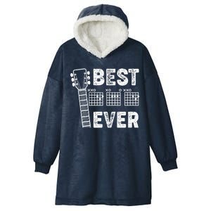 Best Dad Ever Musical Guitar Chords Hooded Wearable Blanket