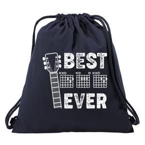 Best Dad Ever Musical Guitar Chords Drawstring Bag