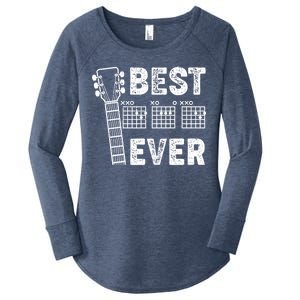 Best Dad Ever Musical Guitar Chords Women's Perfect Tri Tunic Long Sleeve Shirt