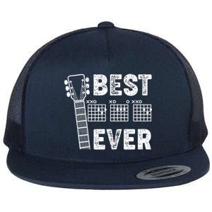 Best Dad Ever Musical Guitar Chords Flat Bill Trucker Hat