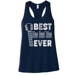 Best Dad Ever Musical Guitar Chords Women's Racerback Tank