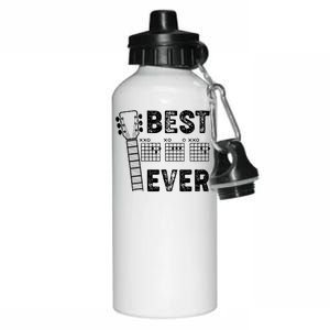 Best Dad Ever Musical Guitar Chords Aluminum Water Bottle