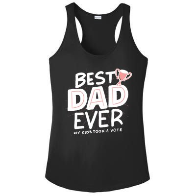 Best Dad Ever My Kids Took A Vote Ladies PosiCharge Competitor Racerback Tank