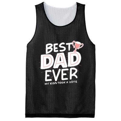 Best Dad Ever My Kids Took A Vote Mesh Reversible Basketball Jersey Tank