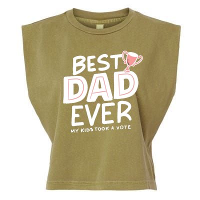 Best Dad Ever My Kids Took A Vote Garment-Dyed Women's Muscle Tee