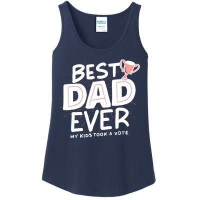 Best Dad Ever My Kids Took A Vote Ladies Essential Tank