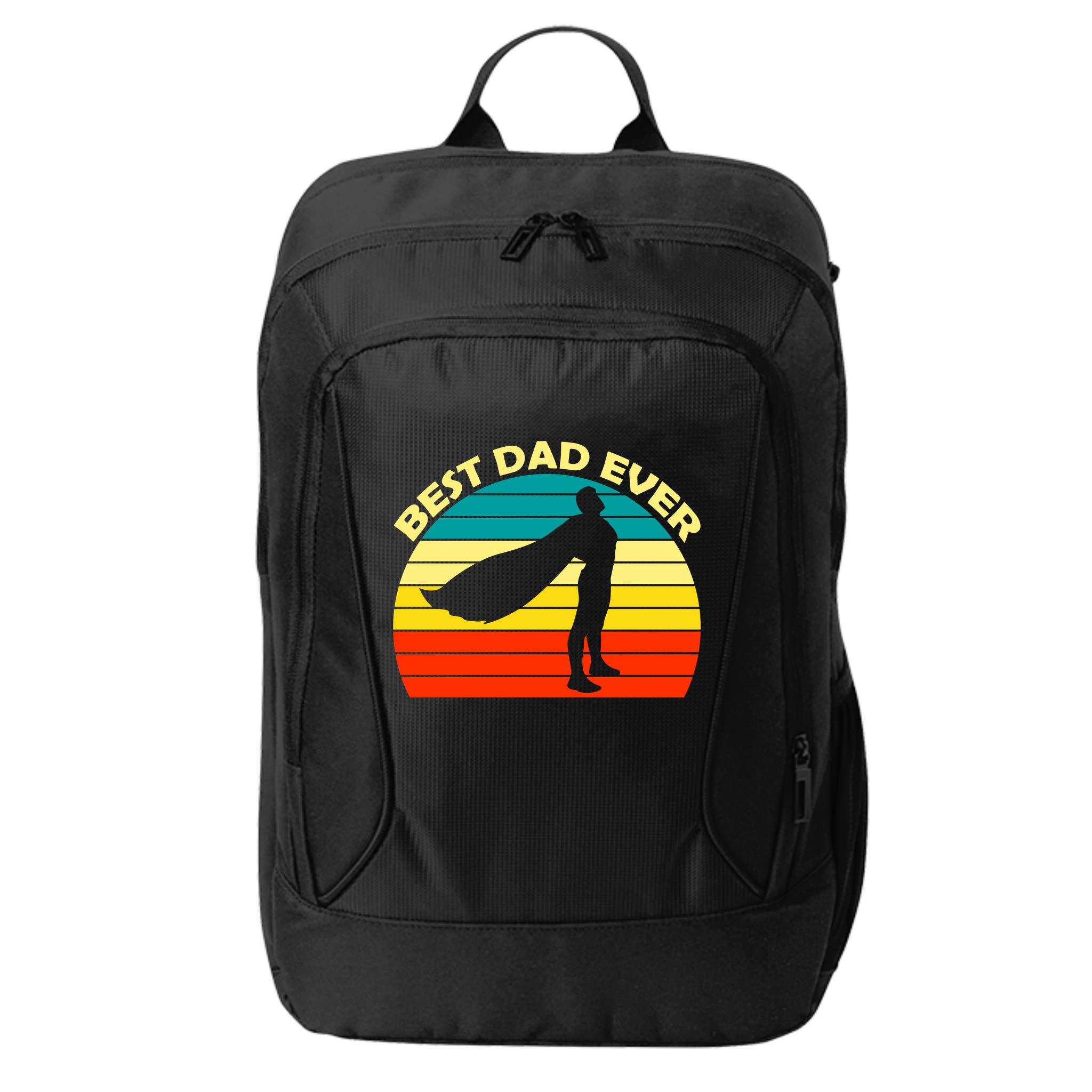 Best Dad Ever Super Dad Hero City Backpack
