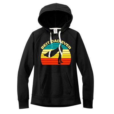 Best Dad Ever Super Dad Hero Women's Fleece Hoodie