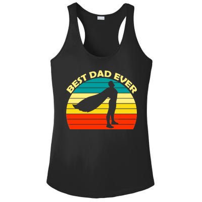 Best Dad Ever Super Dad Hero Ladies PosiCharge Competitor Racerback Tank