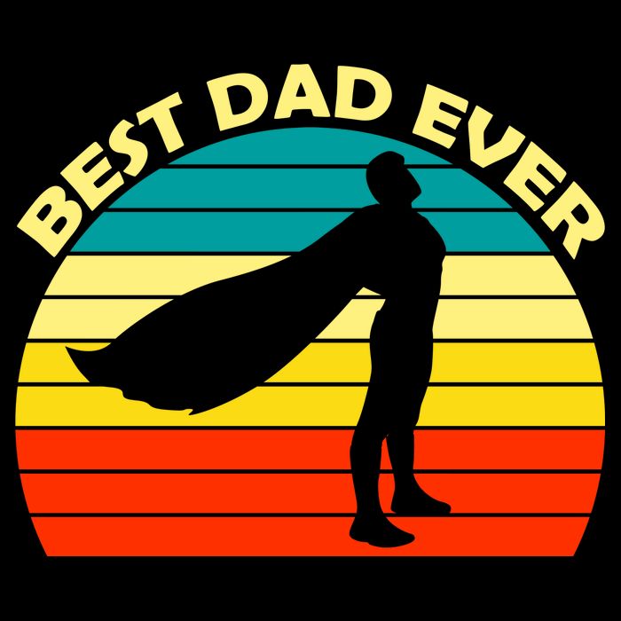 Best Dad Ever Super Dad Hero Cropped Pullover Crew