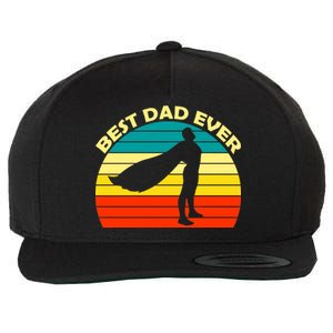 Best Dad Ever Super Dad Hero Wool Snapback Cap