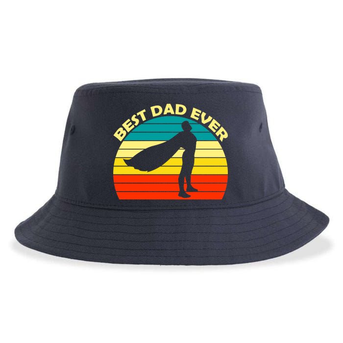 Best Dad Ever Super Dad Hero Sustainable Bucket Hat