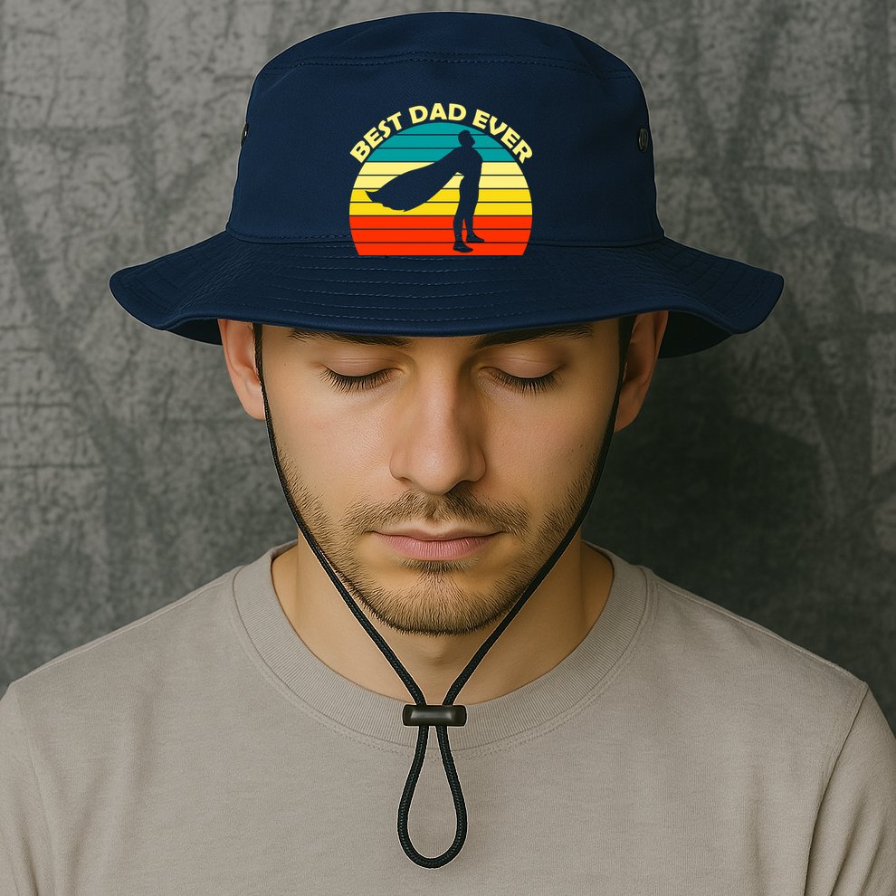 Best Dad Ever Super Dad Hero Bucket Hat