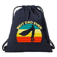 Best Dad Ever Super Dad Hero Drawstring Bag