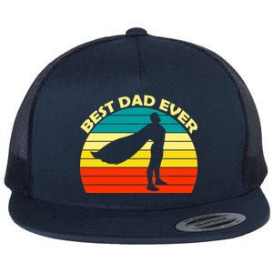 Best Dad Ever Super Dad Hero Flat Bill Trucker Hat