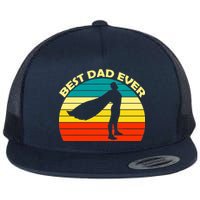 Best Dad Ever Super Dad Hero Flat Bill Trucker Hat