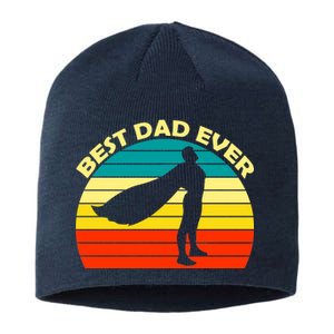 Best Dad Ever Super Dad Hero Sustainable Beanie