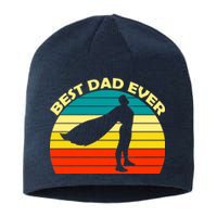 Best Dad Ever Super Dad Hero Sustainable Beanie