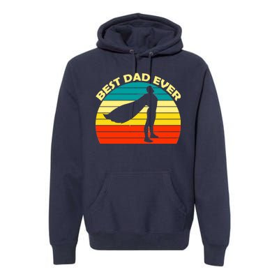 Best Dad Ever Super Dad Hero Premium Hoodie