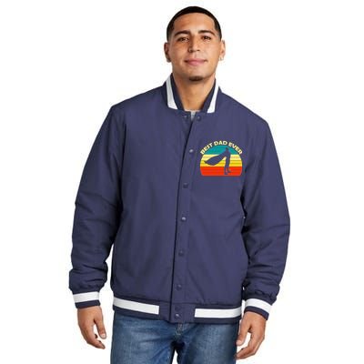 Best Dad Ever Super Dad Hero Insulated Varsity Jacket