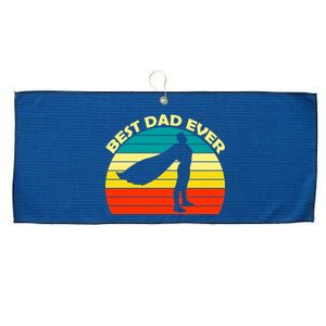 Best Dad Ever Super Dad Hero Large Microfiber Waffle Golf Towel