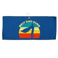 Best Dad Ever Super Dad Hero Large Microfiber Waffle Golf Towel