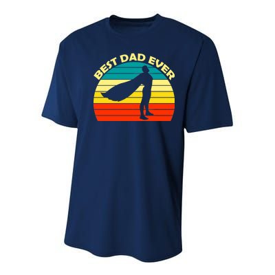 Best Dad Ever Super Dad Hero Youth Performance Sprint T-Shirt