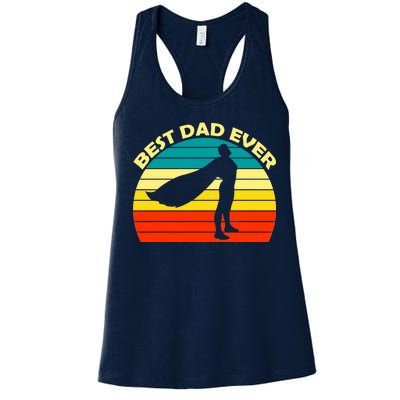 Best Dad Ever Super Dad Hero Women's Racerback Tank