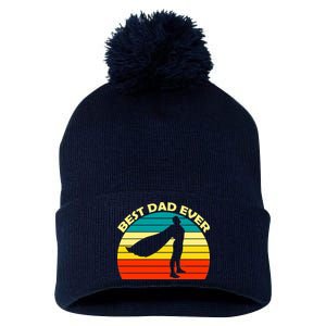 Best Dad Ever Super Dad Hero Pom Pom 12in Knit Beanie