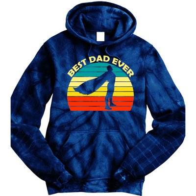 Best Dad Ever Super Dad Hero Tie Dye Hoodie