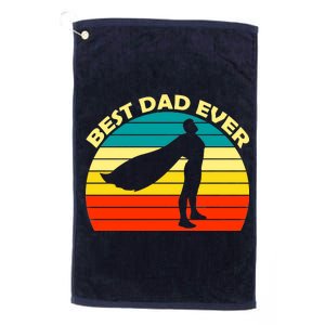 Best Dad Ever Super Dad Hero Platinum Collection Golf Towel