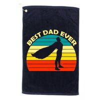 Best Dad Ever Super Dad Hero Platinum Collection Golf Towel