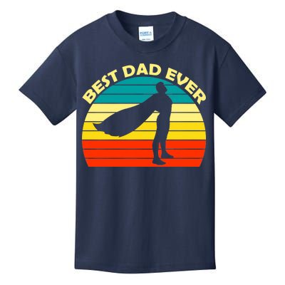 Best Dad Ever Super Dad Hero Kids T-Shirt