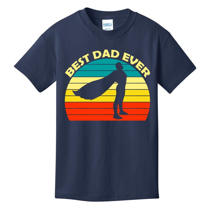 Best Dad Ever Super Dad Hero Kids T-Shirt
