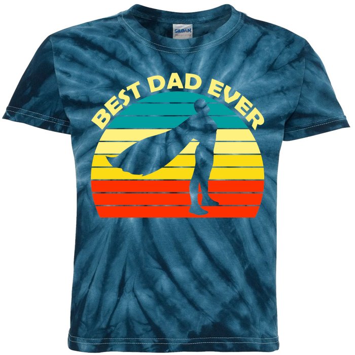 Best Dad Ever Super Dad Hero Kids Tie-Dye T-Shirt