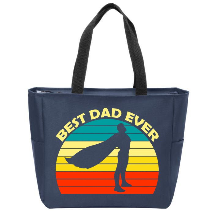 Best Dad Ever Super Dad Hero Zip Tote Bag