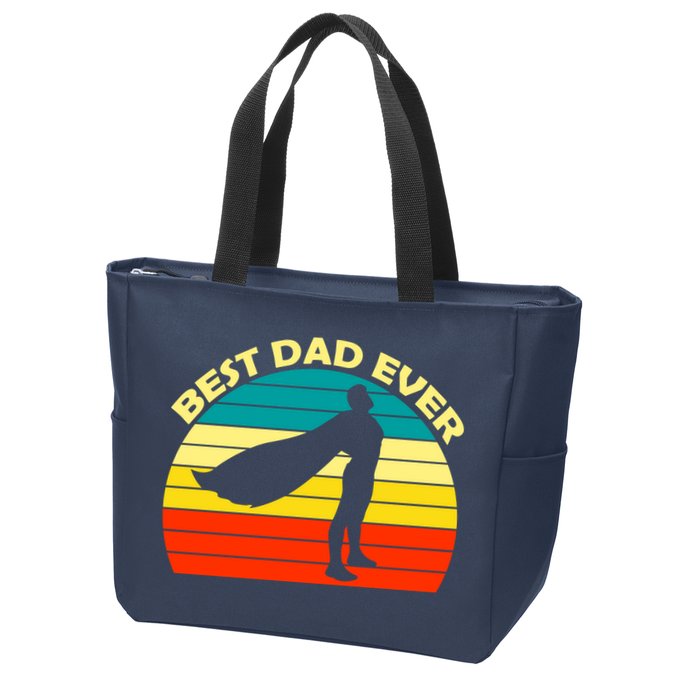 Best Dad Ever Super Dad Hero Zip Tote Bag
