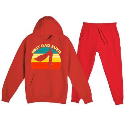 Best Dad Ever Super Dad Hero Premium Hooded Sweatsuit Set