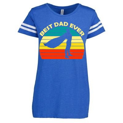 Best Dad Ever Super Dad Hero Enza Ladies Jersey Football T-Shirt