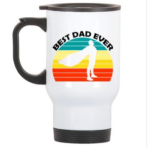 Best Dad Ever Super Dad Hero Stainless Steel Travel Mug