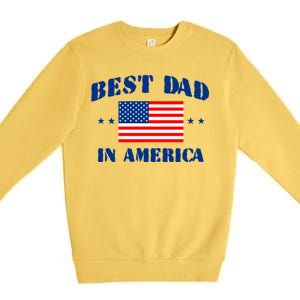 Best Dad In America & Best Papa In The World Premium Crewneck Sweatshirt