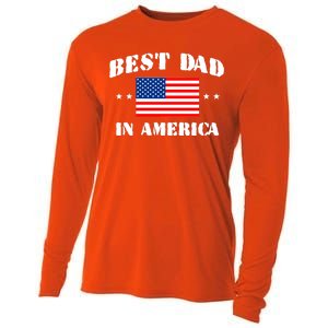 Best Dad In America & Best Papa In The World Cooling Performance Long Sleeve Crew