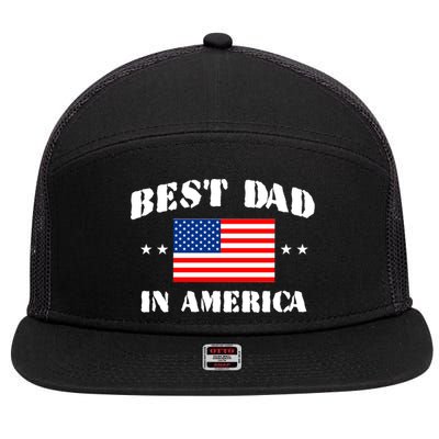 Best Dad In America & Best Papa In The World 7 Panel Mesh Trucker Snapback Hat