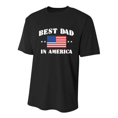 Best Dad In America & Best Papa In The World Youth Performance Sprint T-Shirt