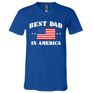 Best Dad In America & Best Papa In The World V-Neck T-Shirt