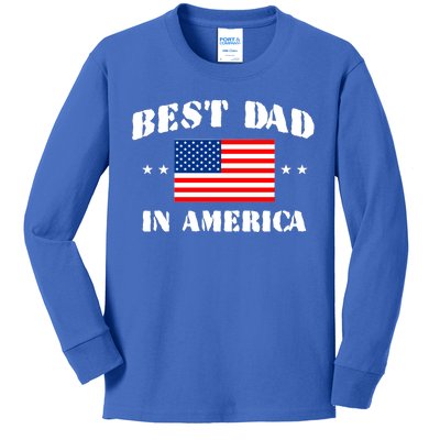 Best Dad In America & Best Papa In The World Kids Long Sleeve Shirt