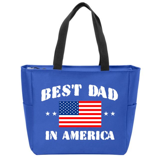 Best Dad In America & Best Papa In The World Zip Tote Bag