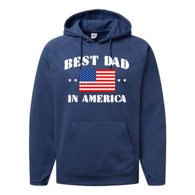 Best Dad In America & Best Papa In The World Performance Fleece Hoodie