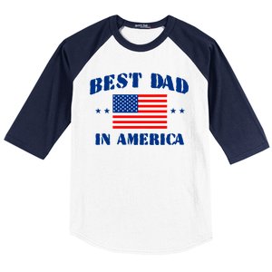 Best Dad In America & Best Papa In The World Baseball Sleeve Shirt