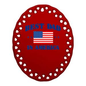 Best Dad In America & Best Papa In The World Ceramic Oval Ornament